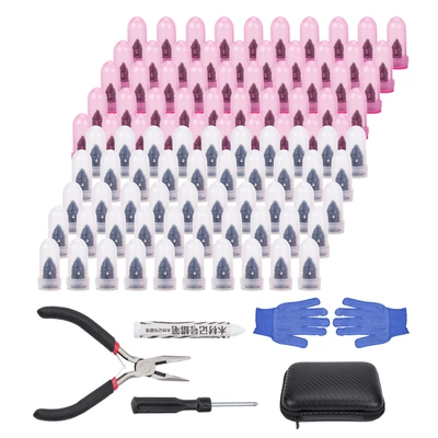 Car and motorcycle vacuum tire Repair kit - 50-small-size-50-large-size-glove-installation-tool
