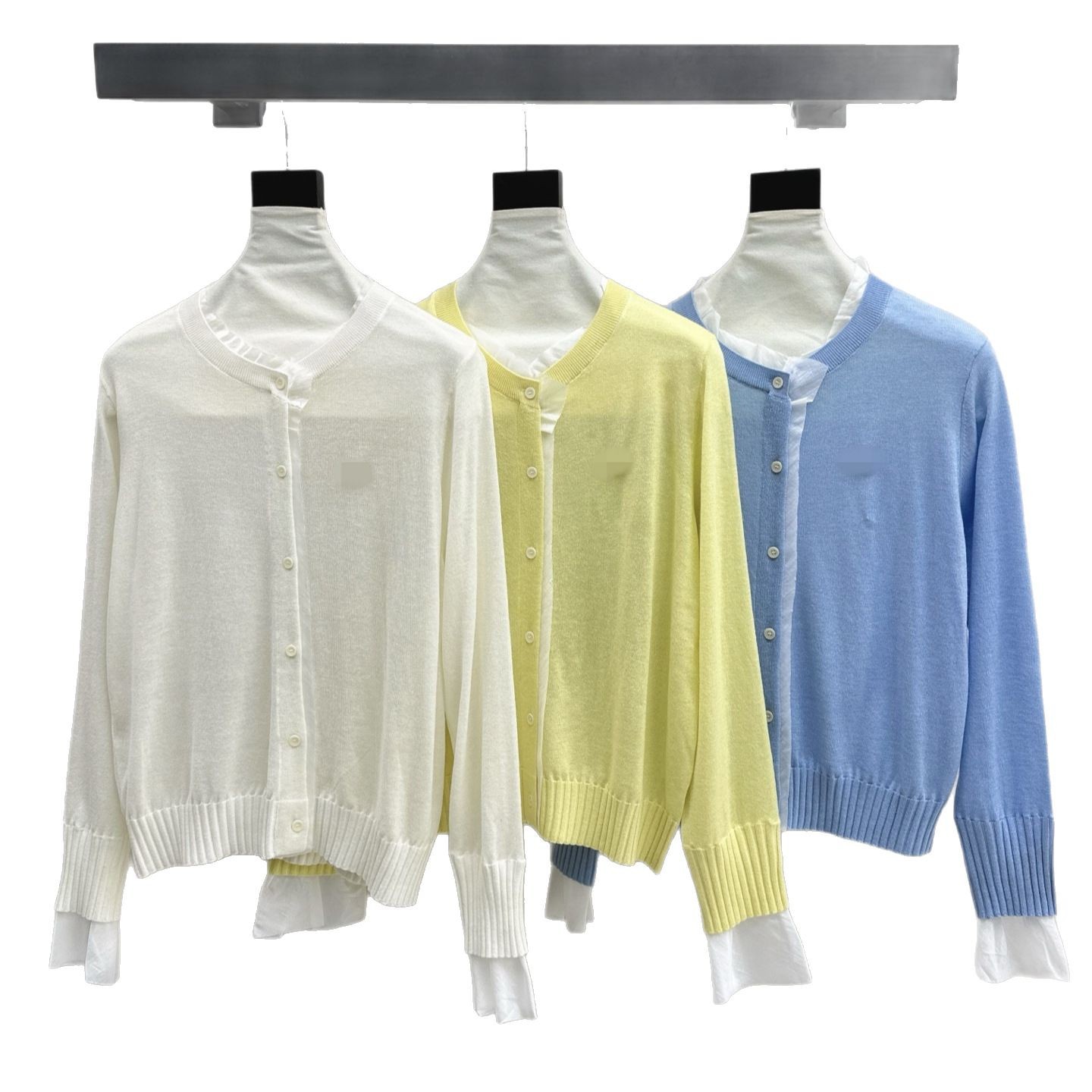 Retro shiffon fashionable design cardigan for leisure with a round…