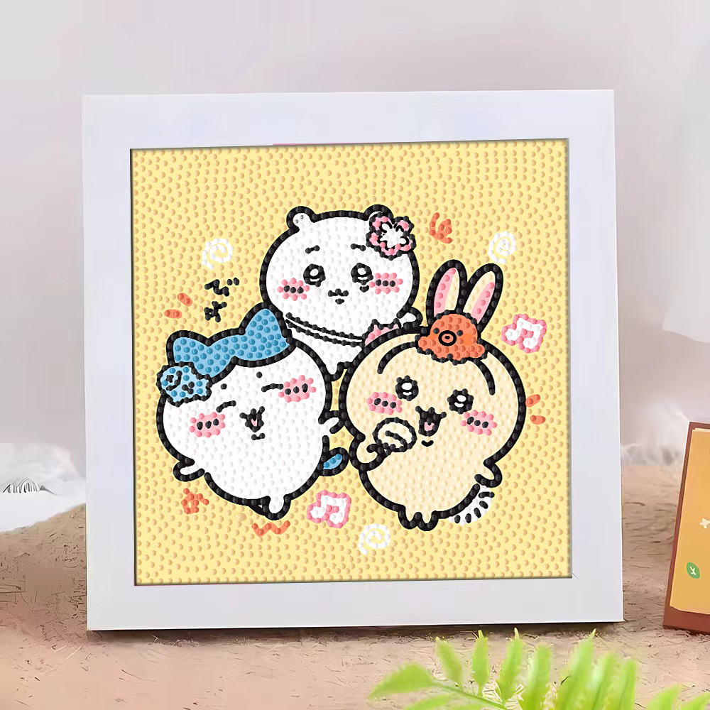 Diamante infantil DIY hecha a mano con material de marco paquete de dibujos animados Sanliou pegatinas de diamante regalo al por mayor pinturas de mampostería