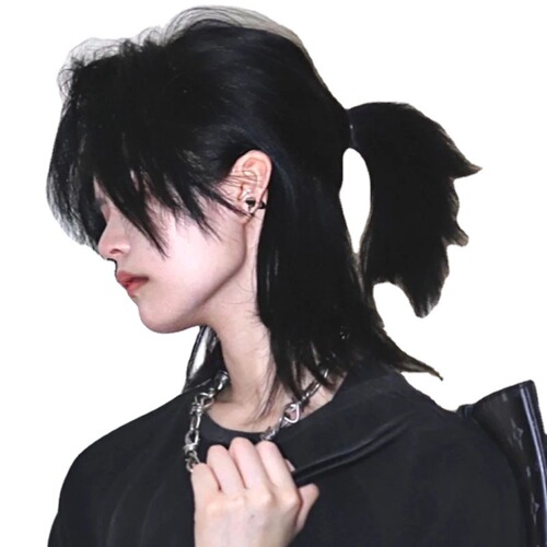 Wig Day Japanese Style Stylish Unisex Mullet Haircut Loose Natural Wolf Tail Wig for Men and Women, In Stock, Drop Shipping One Piece
