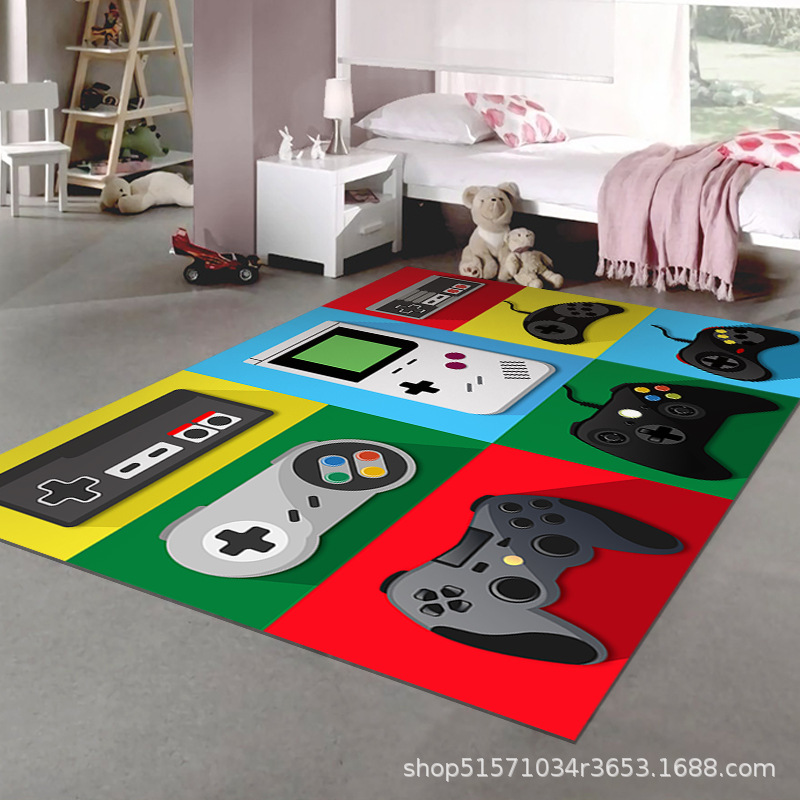 Máquina de juego al por mayor transfronteriza alfombra de dibujos animados de videojuegos mango juego alfombra cyberpunk e-sports alfombra decorativa