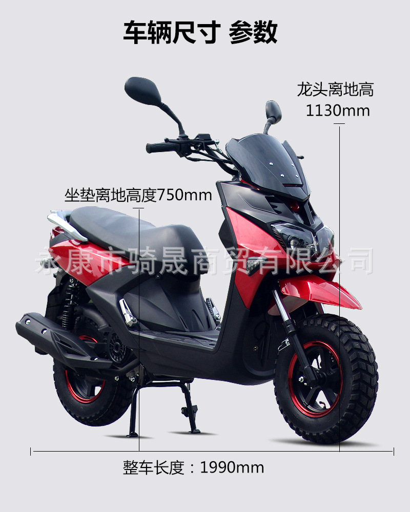 Cross-border exclusive supply of Road Boss Tiger 8th generation 150CC fuel-powered scooter, can be labeled as a 50CC moped