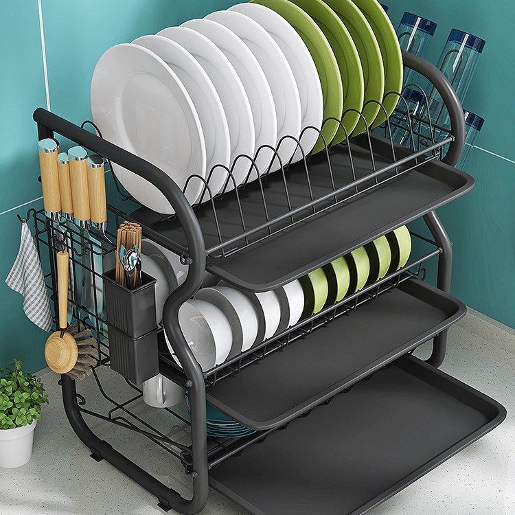 Estante de almacenamiento de platos, estante de drenaje, estante de almacenamiento de platos, palillos, cajas de almacenamiento de platos, armario de artículos domésticos, estante de cocina