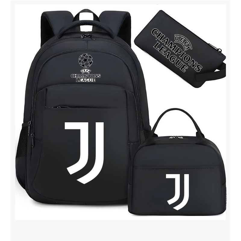 Aficionados al fútbol del Real Madrid Chelsea estudiantes de primaria alrededor de la mochila del Bayern mochila de tres piezas de gran capacidad