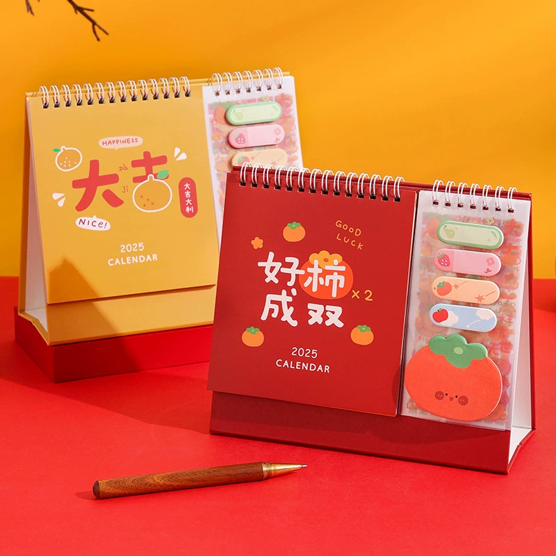 Yujian Eslite 2025 Fruit Party Series-Многофункциональный тайваньский календарь учащиеся учиться самодисциплине выбивание календарь