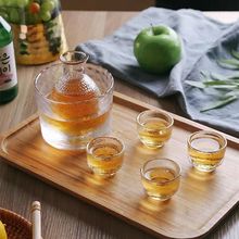 家用无铅水晶玻璃酒具套装清酒壶清酒杯玻璃小酒杯白酒杯温酒壶套