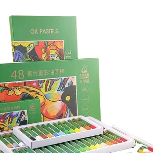 Bamboo Oil Painting Stick 12 Color 18 Color 36 Color 48 Color Heavy Color Oil Painting Stick Children's Overlay Color Painting Handmade Oil Painting Stick
