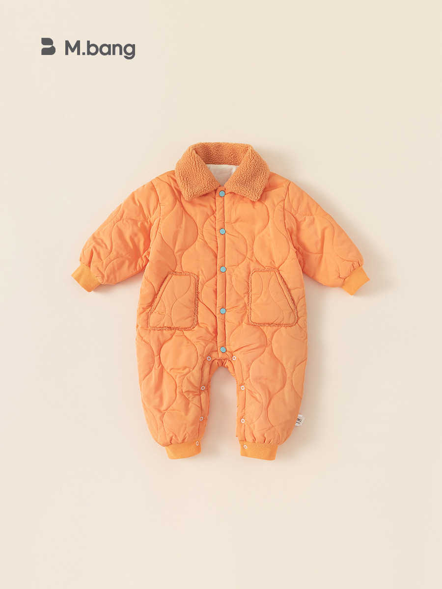 Ropa infantil Youbao, ropa de invierno para bebés, mono informal de algodón acolchado para niños y niñas, pelele largo para niños