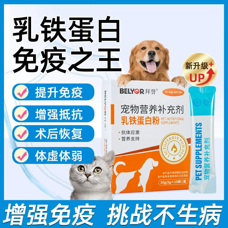 Порошок лактоферрина для домашних животных, кошек и собак, молодых домашних животных, беременных домашних животных, кошек и собак, высокобелковый для повышения иммунитета и устойчивости, пищевая добавка