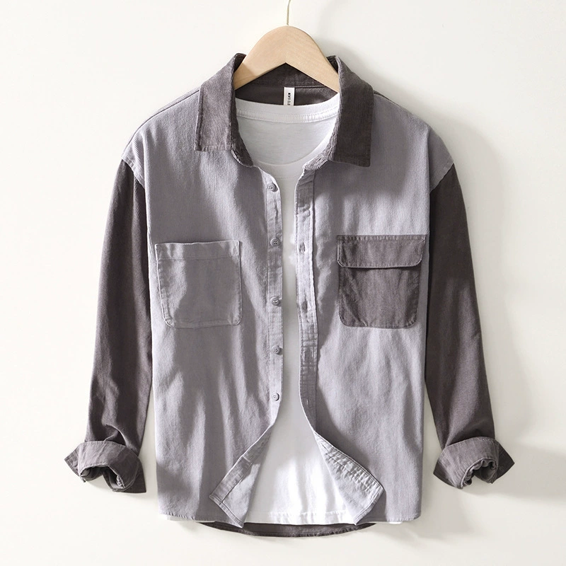 1027 осенние и зимние мужские цветовые карманы из хлопка легко позаботиться