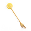 Cartoon cute fruit fork, tableware for feeding, spoon, dessert coffee doll stainless steel