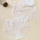 2025 New Style Lace Bellyband Underwear suit Large Size High Waist Mesh Women Triangle chubby girl Pure Desire Women's Pants