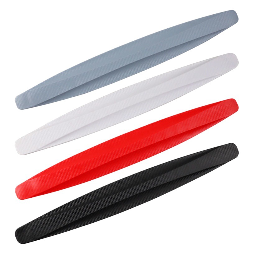 Parachoques del coche puerta del cuerpo del coche tronco patrón de fibra de carbono anti-colisión tira decorativa engrosada ensanchada tira anti-roce