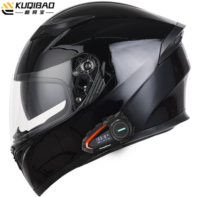Motosiklet kaskı (dəbilqə) – Safety Gray 3C Certification - black-with-k20-bluetooth-m