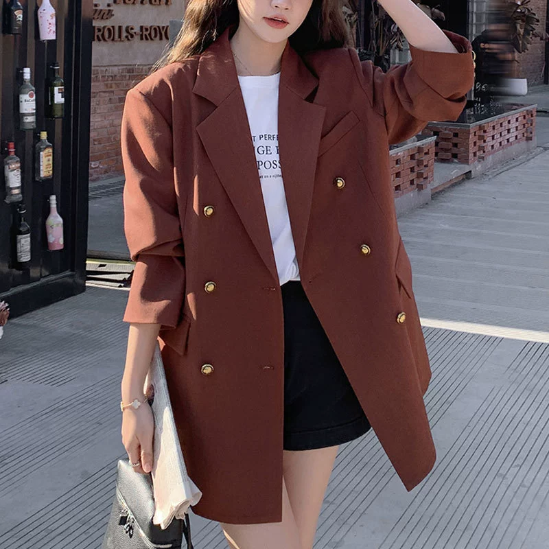 Жирный мм элитный пиджак женский 2024 новый осенний премиальный смысл корейский повседневный женский костюм [6650]