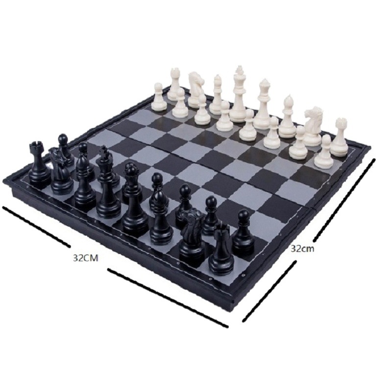 UB AIA Chess Portable Magnetic Folding Chessboard Yilizhi Table Game Students Large and Medium-sized Black and White Chessmen