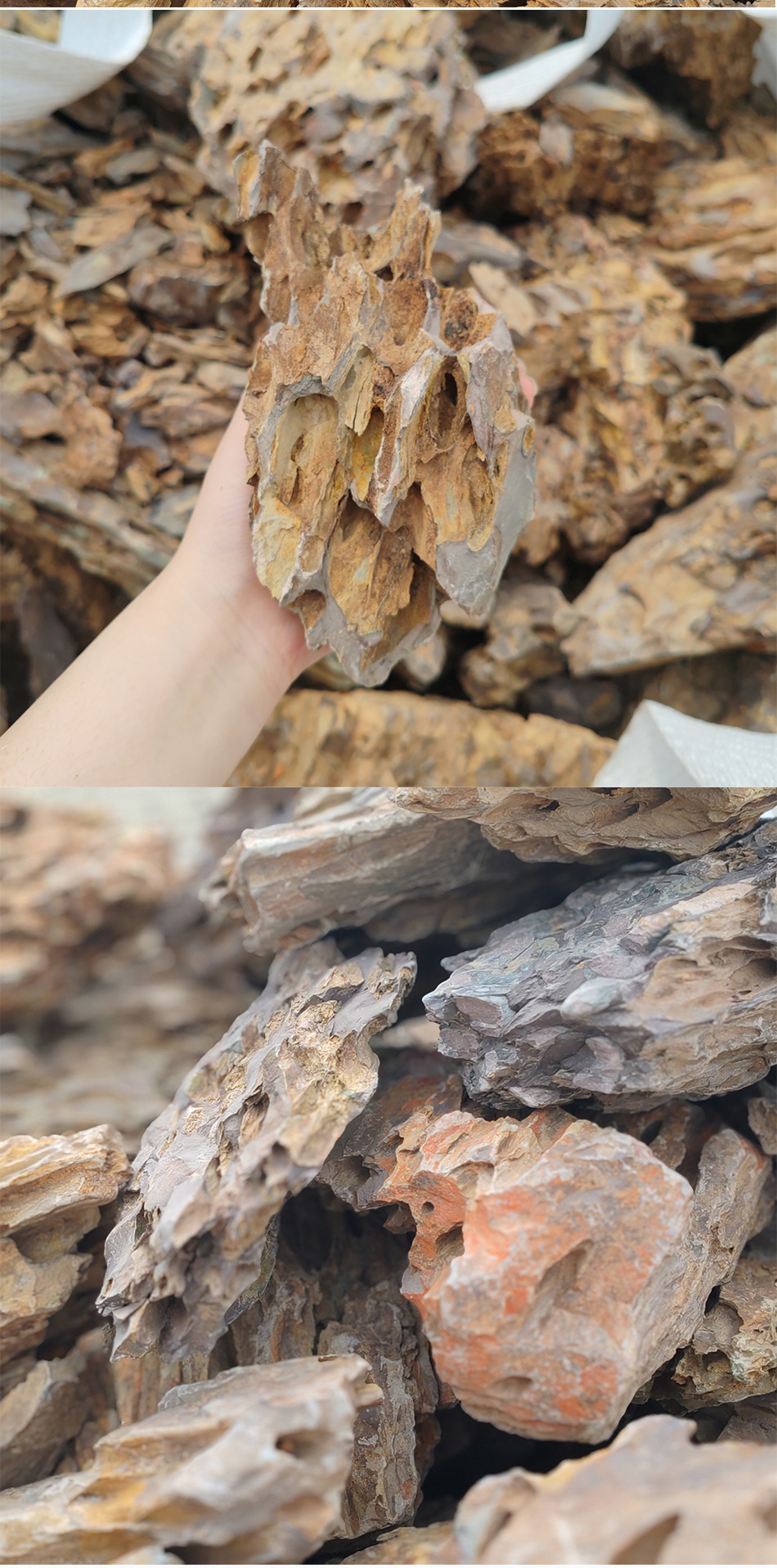 批发松皮石块鱼缸造景假山水母缸水草底砂松皮石水族微景观松皮石-阿里巴巴