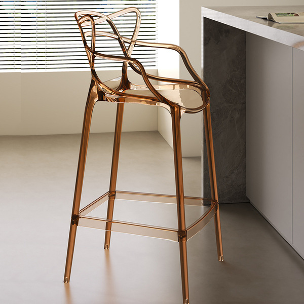 Transparent acrylic bar chair designer crystal high stool bed and…