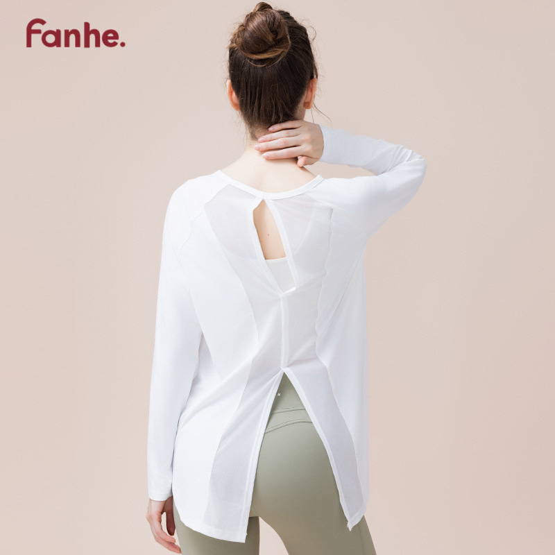 [Comprar uno gratis] camisa deportiva de mujer ligera sudoración Pilates entrenamiento de fitness manga larga primavera