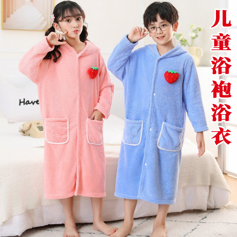 Bathrobe with Cap, Wearable Swimming Style, Unisex, Winter Wrap, Wearable for Children, Medium-Large Bath Towel, Bathrobe with Belt for Girls