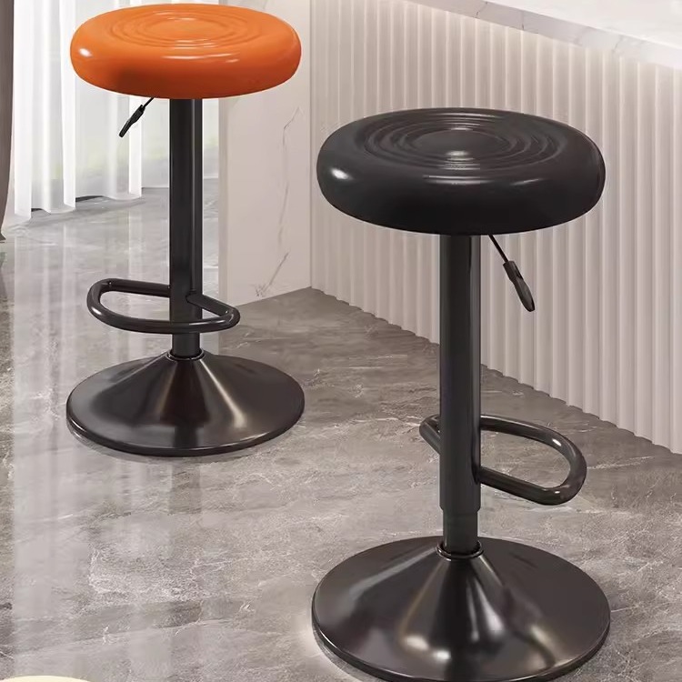 Bar Stool, Light Luxury Bar Chair, Home Adjustable Height Stool, Cashier Front Desk Beauty Bar Chair, Swivel Chair, Light Luxury Style