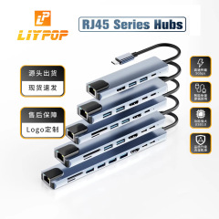 Type-c拓展坞USB-C扩展坞多口转HDTVUSB3. 0网口读卡多功能转换器