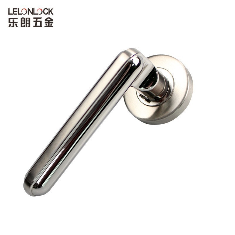 Personalizada acero inoxidable 304 imitación manija de fundición fina puerta de madera interior manija de puerta de dormitorio manija de bloqueo mecánica universal