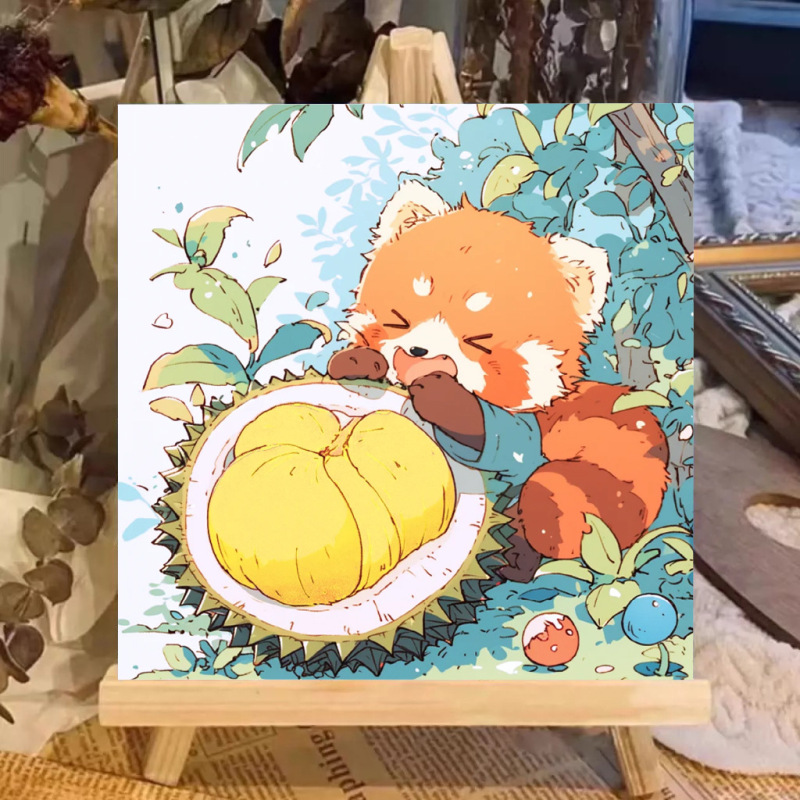 子猫デジタル油絵 diy 着色かわいい漫画動物手作り子供のシンプルな油絵装飾卸売|undefined