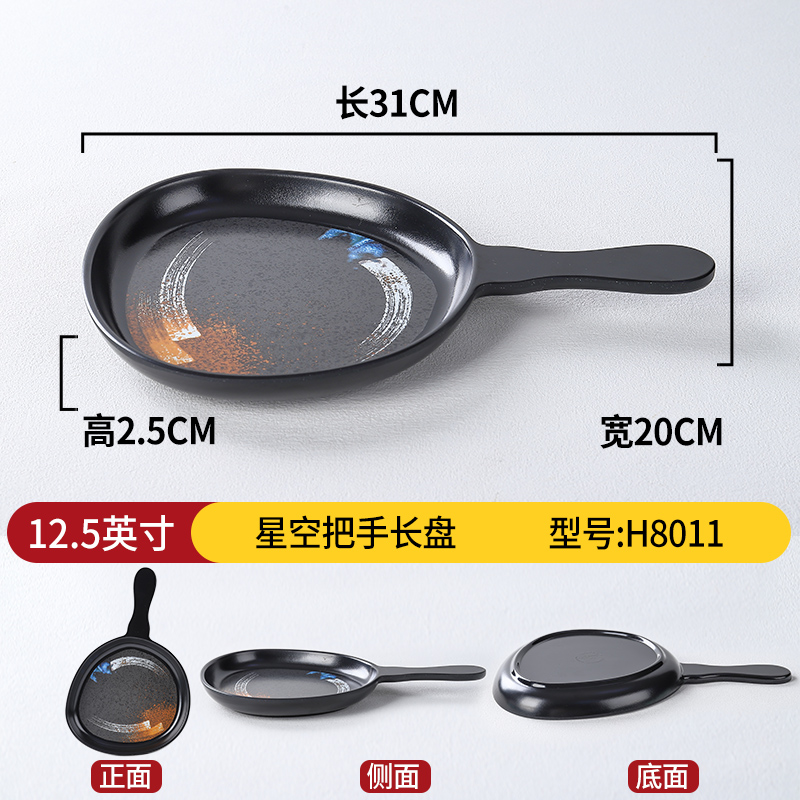 12.5inch 별이 빛나는 하늘 손잡이 롱 플레이트 H8011