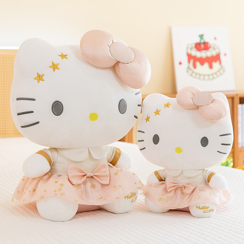 跨境新款白金K蒂猫公仔情侣生日礼物哈喽k蒂猫布娃娃大号兑换礼物|undefined