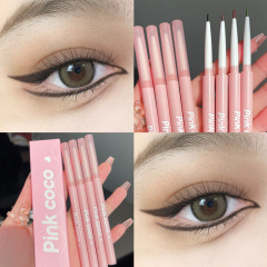Pinkcoco ultra-fine eyeliner gel pen is long-lasting, waterproof, non-smudgeable and easy to apply color eyeliner pen silkworm pen wholesale
