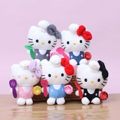 新款网红甜甜圈kt猫挂件可爱毛绒玩具公仔包包挂饰钥匙扣娃娃玩偶