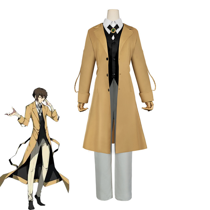 Spot literary giant wild dog Taijazai cos suit animation armed detective agency cosplay full suit coat trench coat Spot literary giant wild dog Taijazai cos suit animation armed detective agency cosplay full suit coat trench coat