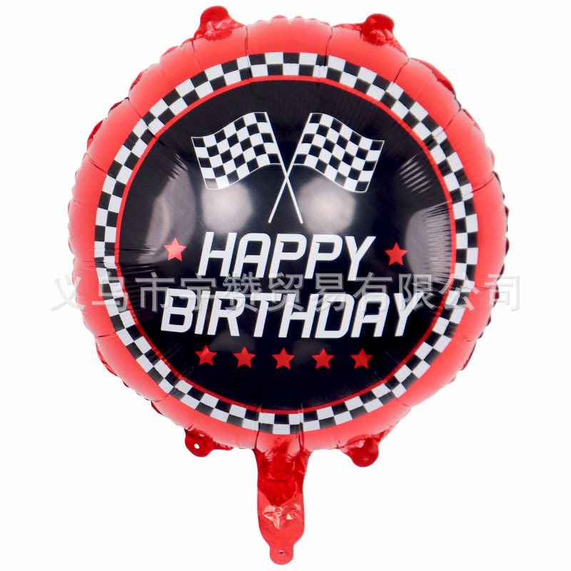 Amazon nuevo tema Racing coche casco neumático película de aluminio globo rueda ecuación rápido Racing globo