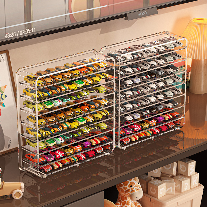Car Model Storage Box Acrylic Multi-Layer Storage Rack 1:64 Hot Wheels Children's Toy Car Transparent Display Stand Car Model Storage Box Acrylic Multi-Layer Storage Rack 1:64 Hot Wheels Children's Toy Car Transparent Display Stand