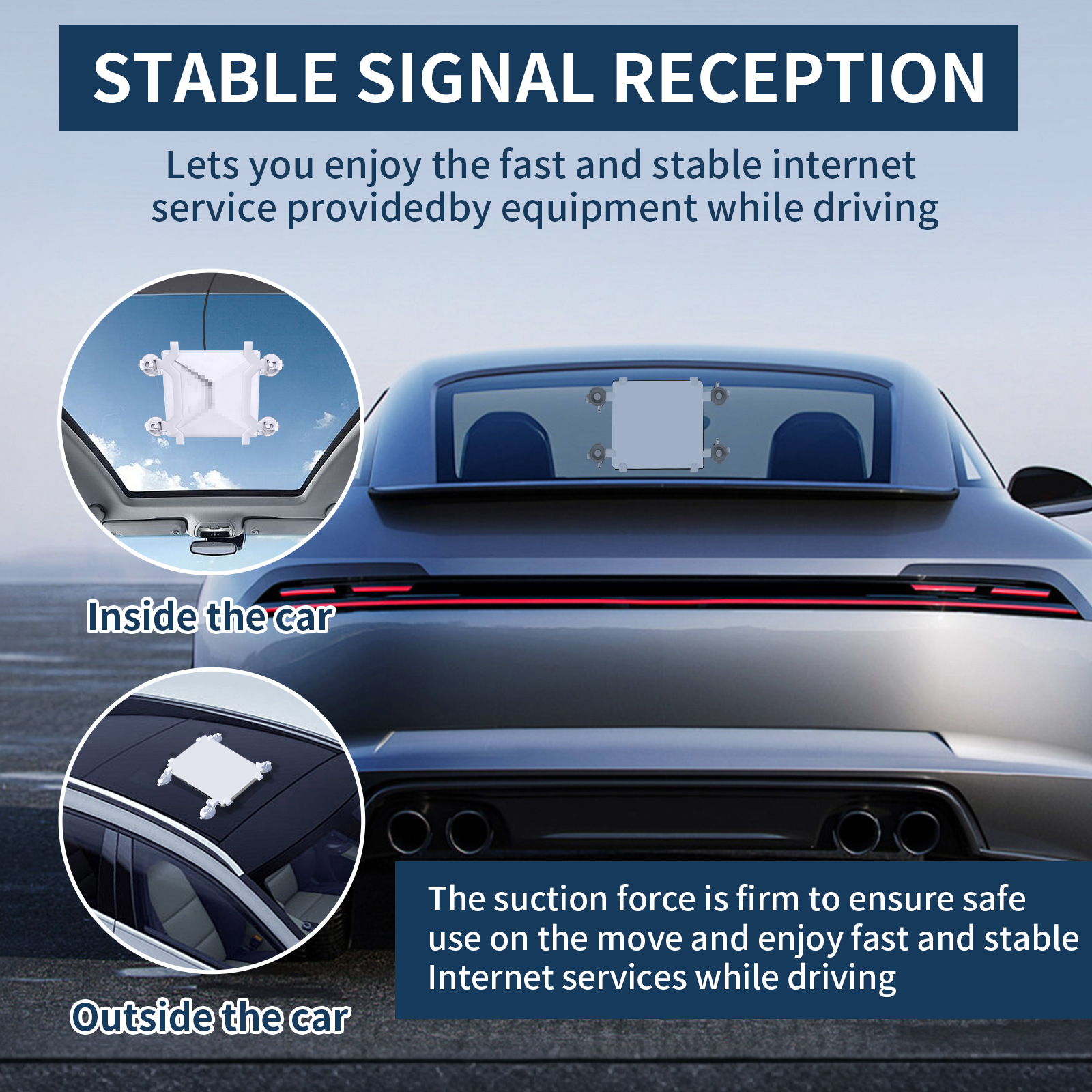 Cross-Border Exclusive Supply: Mini Car Suction Cup Holder, No-Drill Suction Cup Holder, Dual-Use Holder for Car Interior and Roof