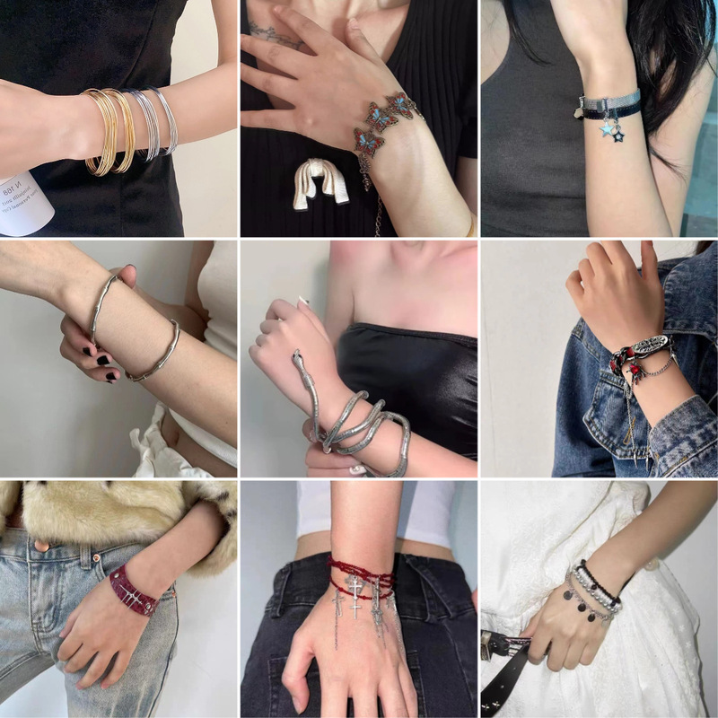 European and American Cold Style Dark All-match Bracelet Gothic Punk Sub-culture y2k Spice Girl Sweet Cool Bracelet Accessories Bracelet