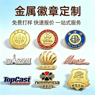 金属徽章定制logo来图来样定做珐琅胸针校徽司徽企业纪念勋章胸章