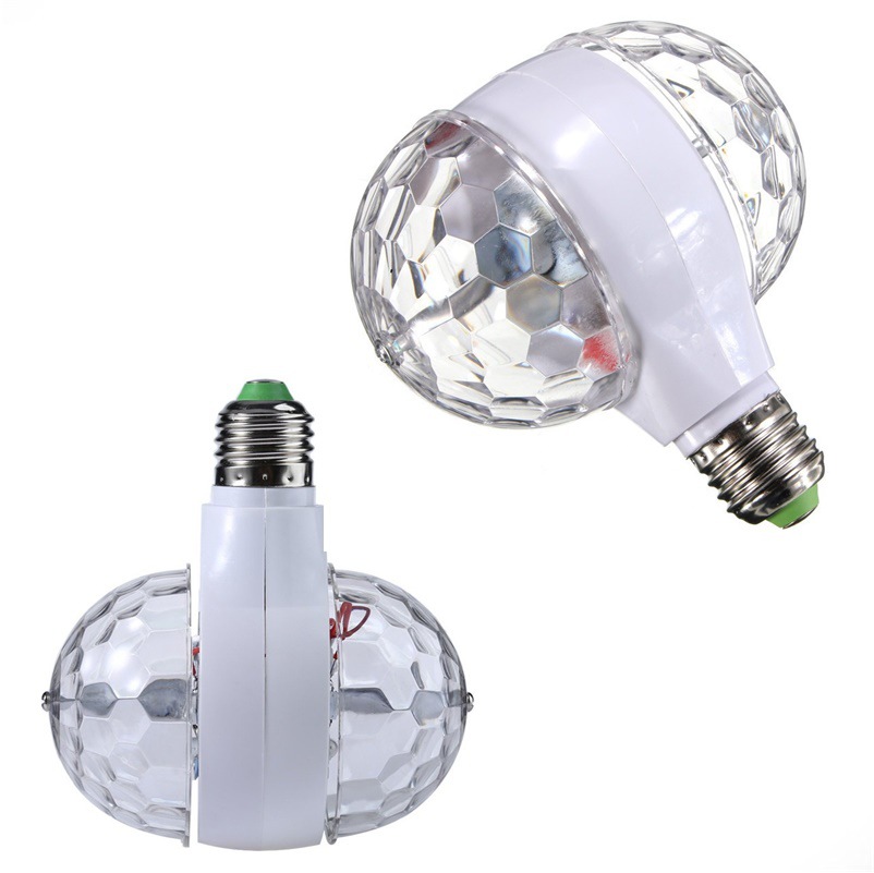 Bola mágica LED de doble cabezal, luz de escenario giratoria bidireccional, efecto cristal con atenuación