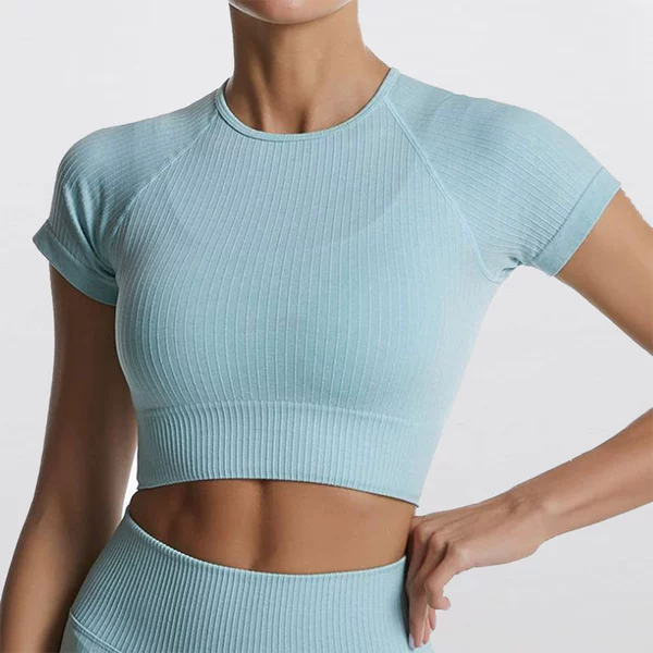 Blue, with short sleeve