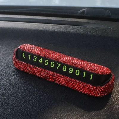 car interior supplies mobile – Nömrəli dayanma kartı - press-type-diamond-parking-card-red-drill