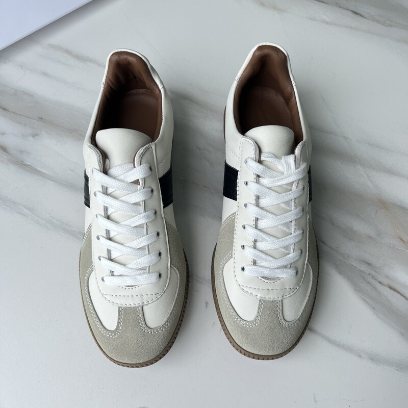 M*M6 Unlabeled Margiela Training Shoes Retro High-Heeled Sneakers Low-Top White Casual Sneakers Forrest Gump Shoes
