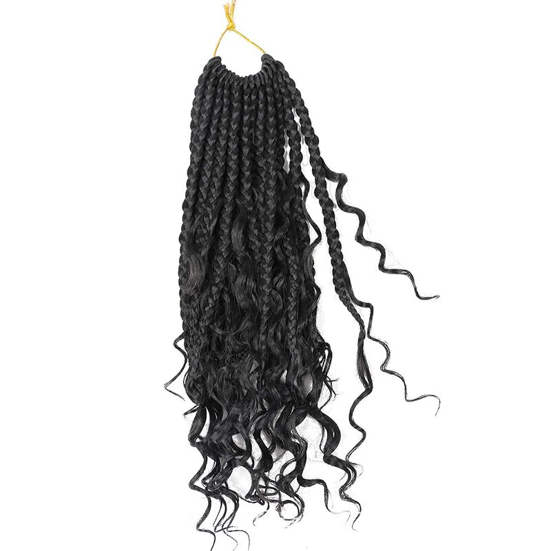 クロスボーダーヨーロッパとアメリカの許昌化学繊維ウィッグかぎ針編みヘア三つ編みフライズ 14inch ボックス三つ編み女神|undefined