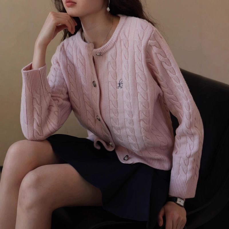 Superscape Classic Australian Merino Wool Cable Knit Cardigan for Petite Sizes