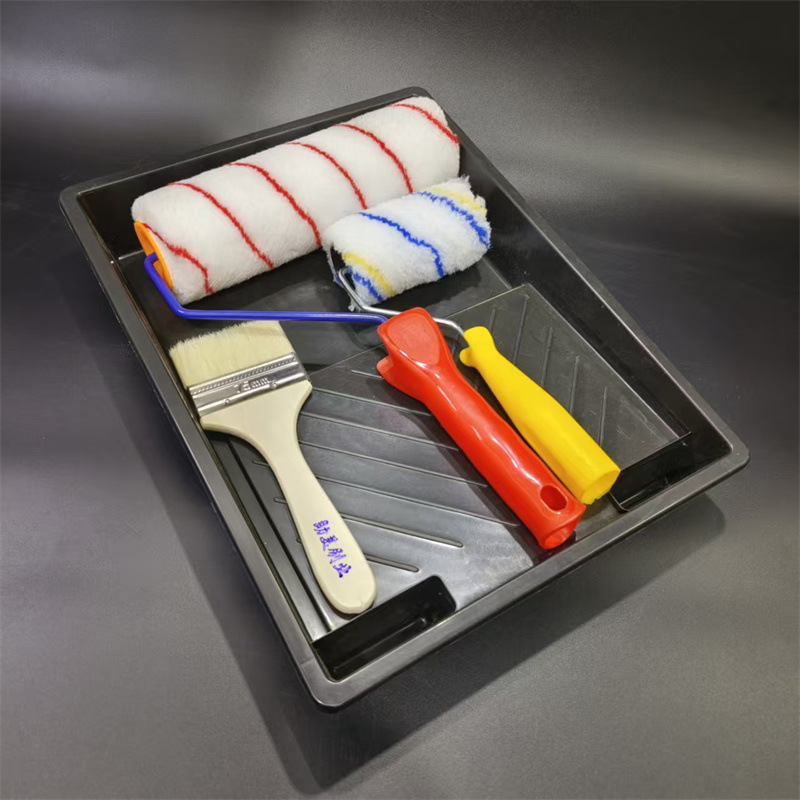 Foreign Trade Roller Brush Wall Painting Tool Set Roller Paint Tray Brush Foam Brush Paint Tray Roller Brush