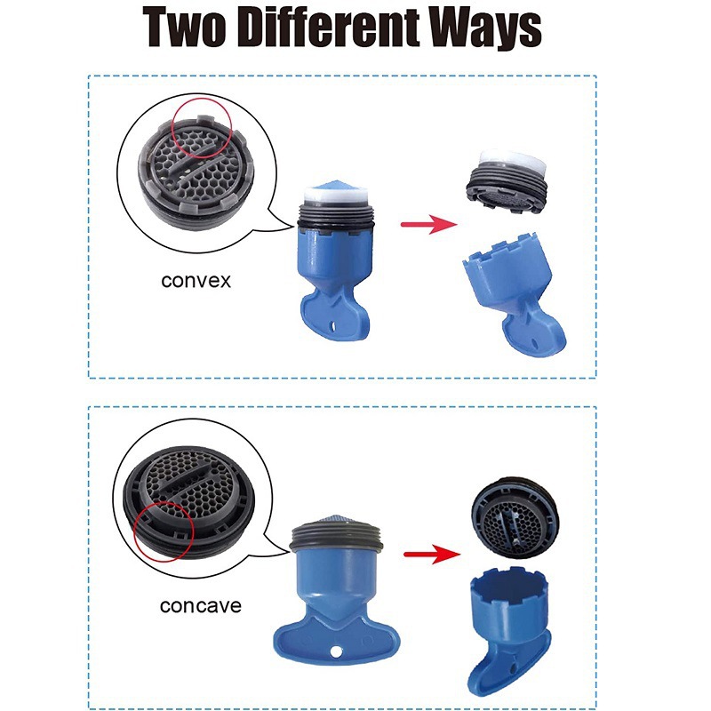 Moneda grifo incrustado Bubbler filtro núcleo filtro pantalla aireador llave herramienta de desmontaje traje