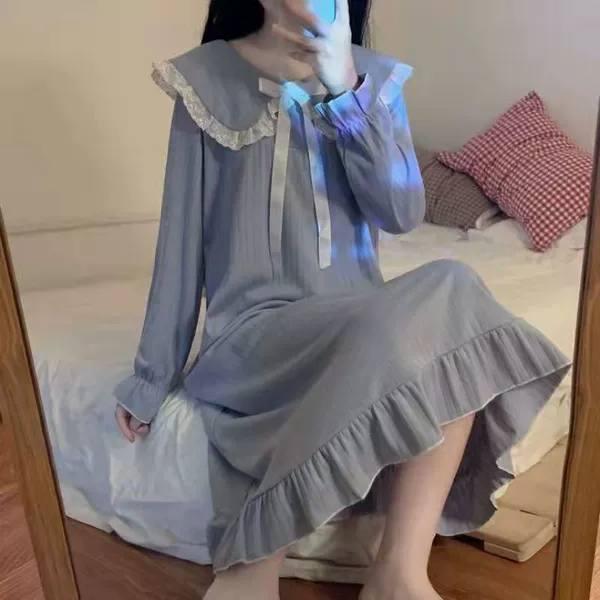 Long skirt, blue doll, princess style, doll collar