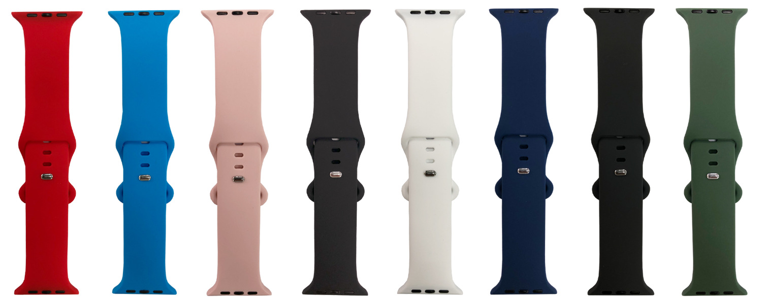 Suitable for iwatch Apple Watch butterfly clasp silicone strap 3/2/1st generation SE strap Apple 6/5/4th generation undefined