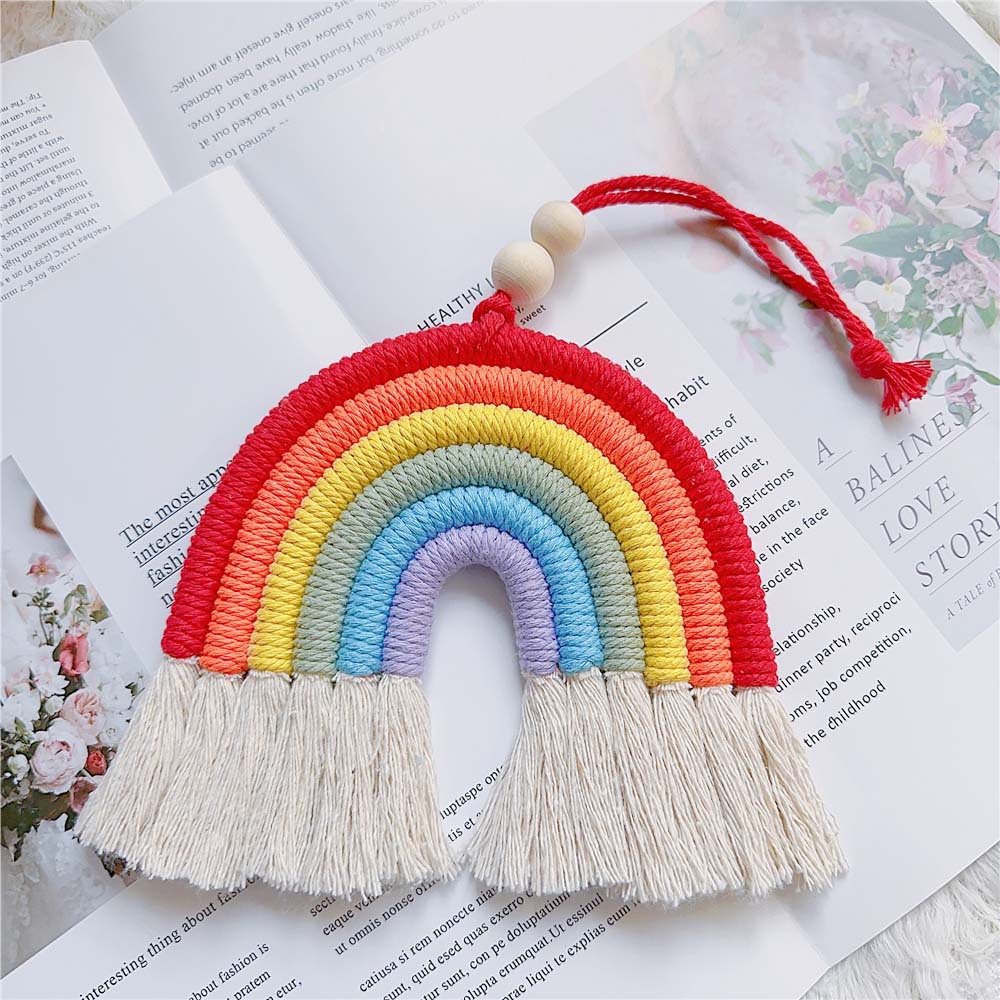 Casual Rainbow Yarn Pendant display picture 2