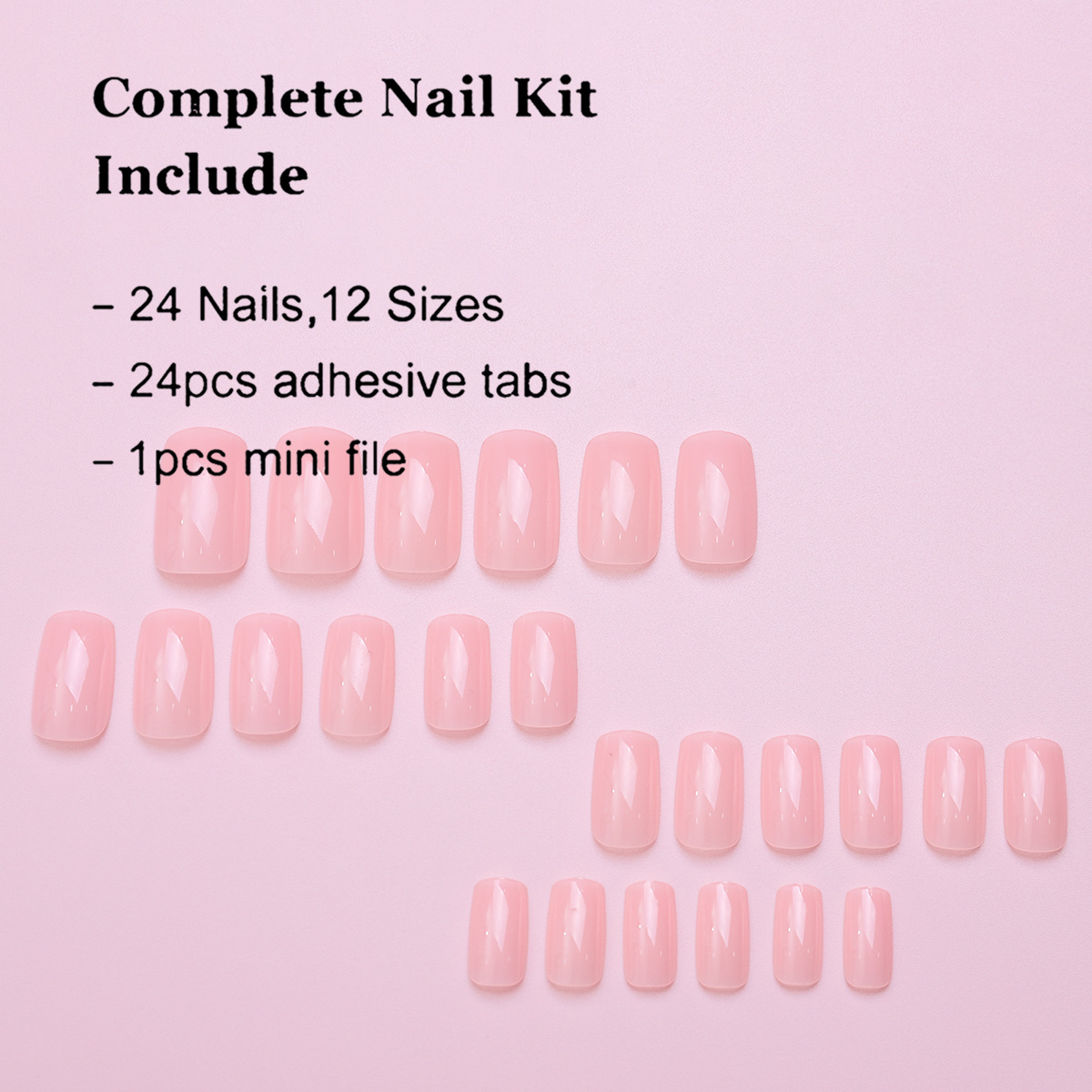 Uña corta desnuda parche de uñas de color sólido simple desgaste parche de uñas desmontable producto terminado